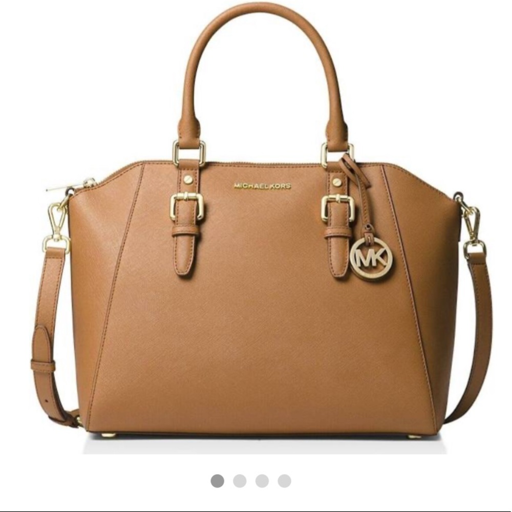 Michael Kors Ciara Large Leather Satchel